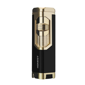 2022 latest big gas capacity custom logos zinc alloy powerful heat resisting torch lighter for cigar