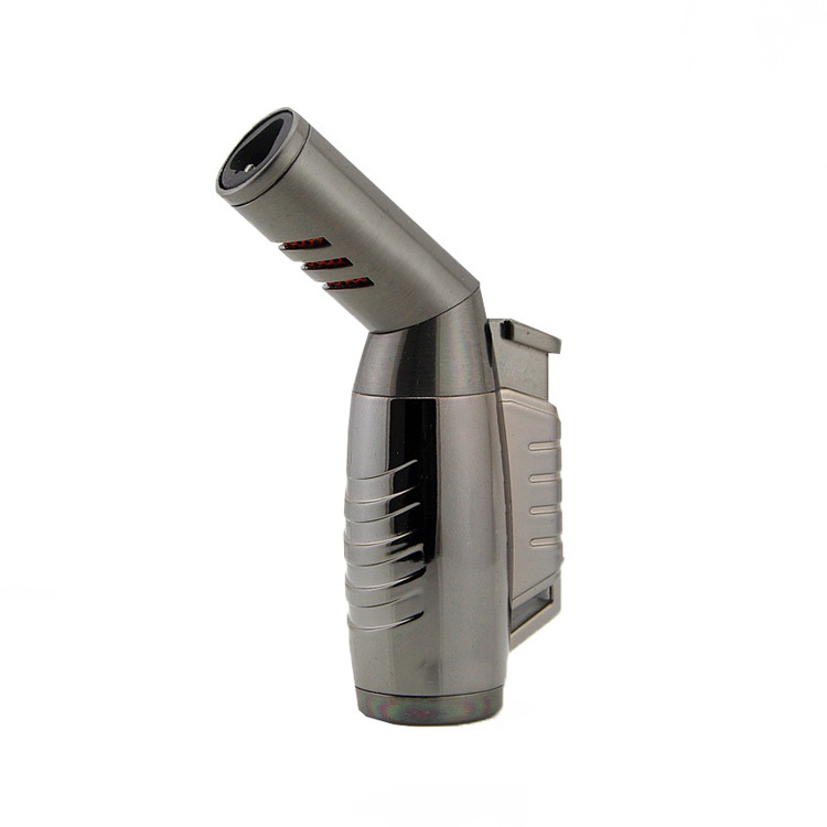 Hot sale custom logo windproof metal refillable scorch torch lighter with moving head