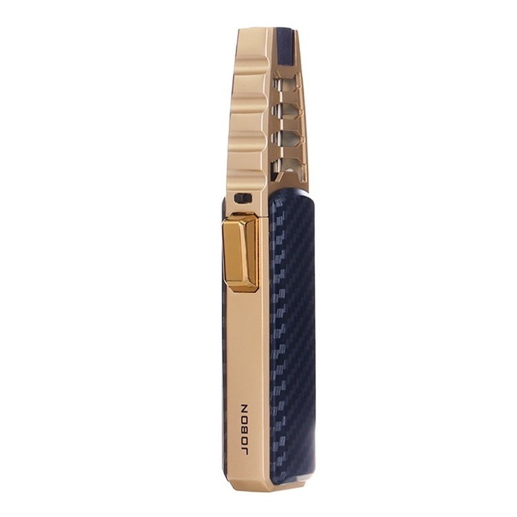 High quality metal long pen type refillable powerful windproof gas lighter for cigar