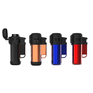 New Triple Flames Custom Logos Plastics Torch Lighter for Wholesale Price