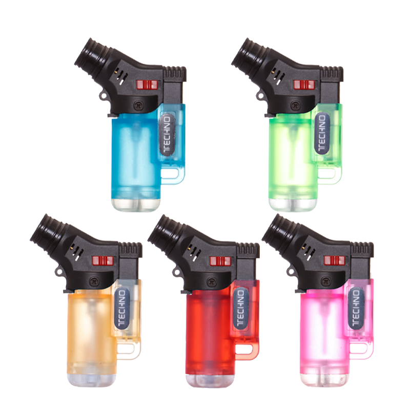 Mini Single Flame Electronic Windproof Refillable Torch Lighter