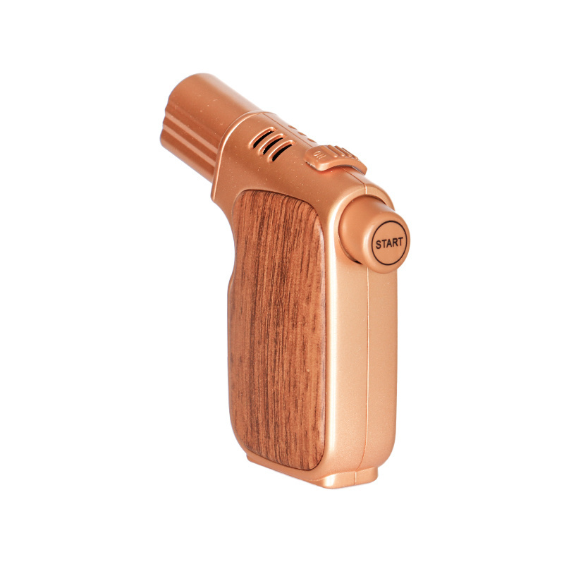 New item refillable gun shape windproof lighter custom logo classical powerful four flame cigar torch lighters