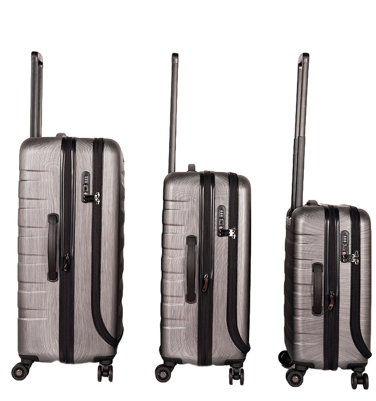 Classical travel 100% PC polycarbonate expandable  trolley case luggage with front door