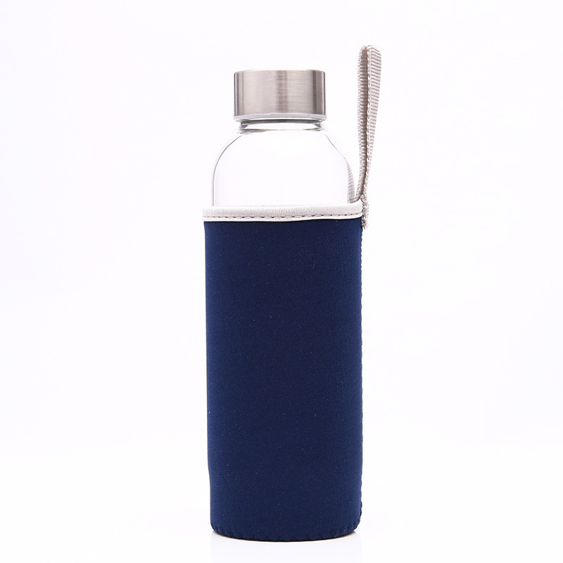 Latest Fashion Glass Water Bottle Outdoor Travel Sport Leakproof  Glass Water Bottles With Custom Silicone Sleeve