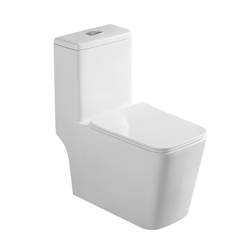 Simple design ceramic rimless washdown one piece wc toilet bowl for public hotel home