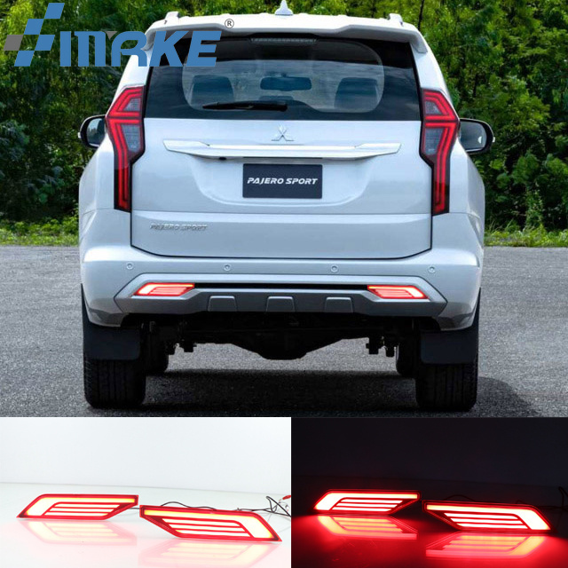 Car LED Tail Light For Mitsubishi Pajero Sport Montero Sport Reflector Rear Bumper Light Fog Lamp Stop Brake Light 2019 2020