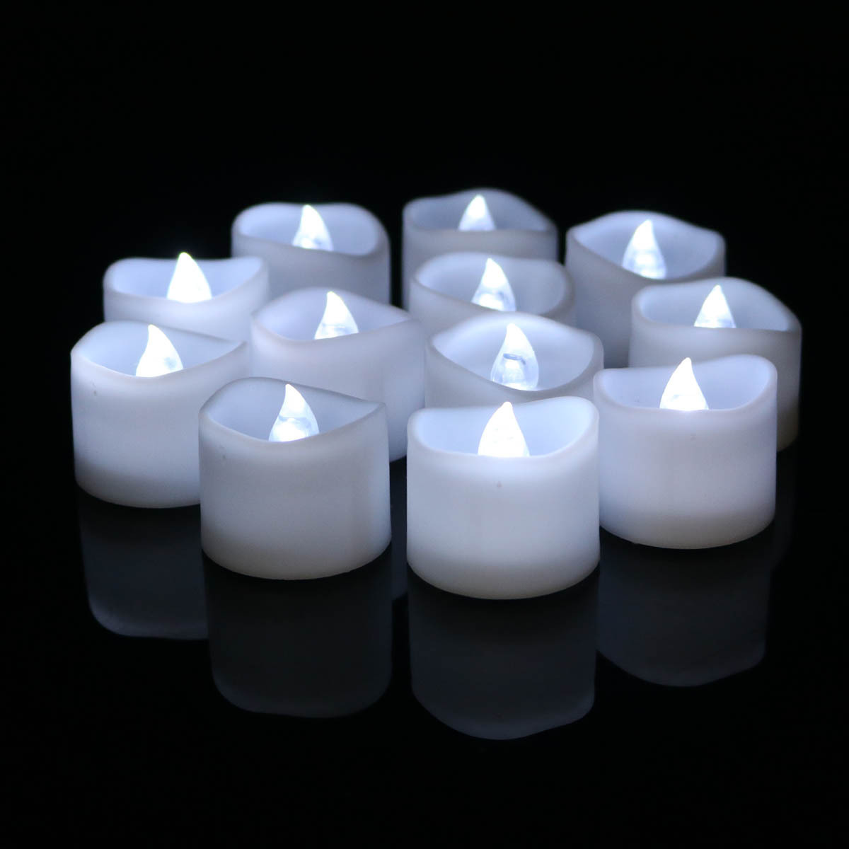 Two Color 3D Free Flame Warm Light Paraffin Wax 5Dual Color 3D Flameless Warm Candle Hours Timer Flameless Tea Light Led Candle