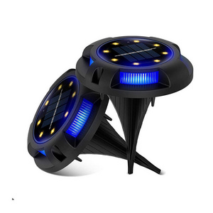 Outdoor Waterproof Buried Lights Garden Landscape Yard Deck Patio Pathway Walkway Lawn Lamp Solar Powered Disk Lights