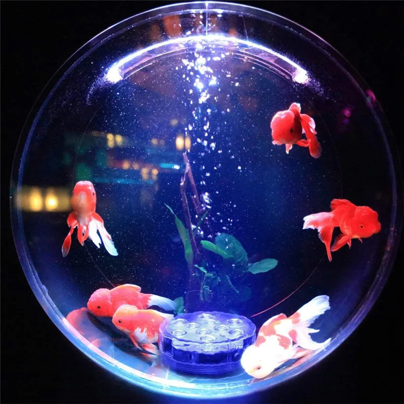 Remote Controlled Submersible LED RGB Lights Battery Waterproof Mini Tea Swimming Pool Light