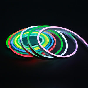 Led side bend neon flex white waterproof dream color RGB pixel Flat Horizontal 6*12mm 12V 24V flex rope lights