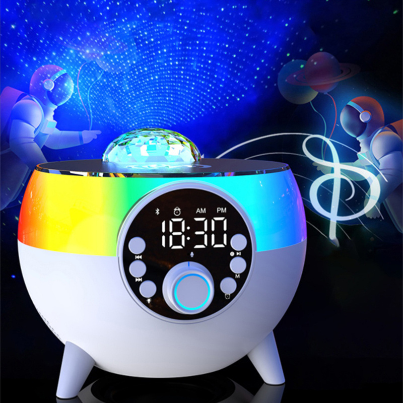 2024 12W Wireless Charging Speaker Phone RGB Night Lights Wireless Charger Alarm Clock Speaker LED Music Lamp