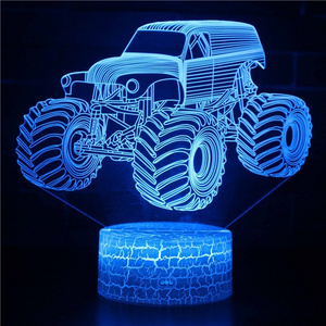 3A Battery Small Plug In Battery Operated Acrylic bts Table Lamp 3d Led Night Touch Light For Kids Home