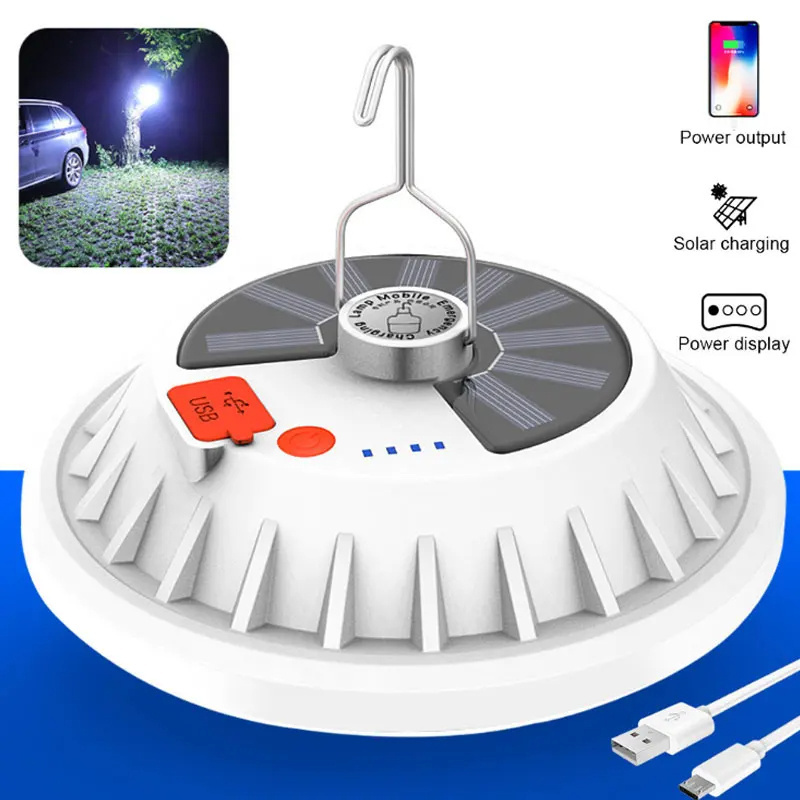 Custom Solar Outdoor Led Charging Remote Control Tent Light Super Bright Solar Emergency Charging Lamp Solar Camping Lights