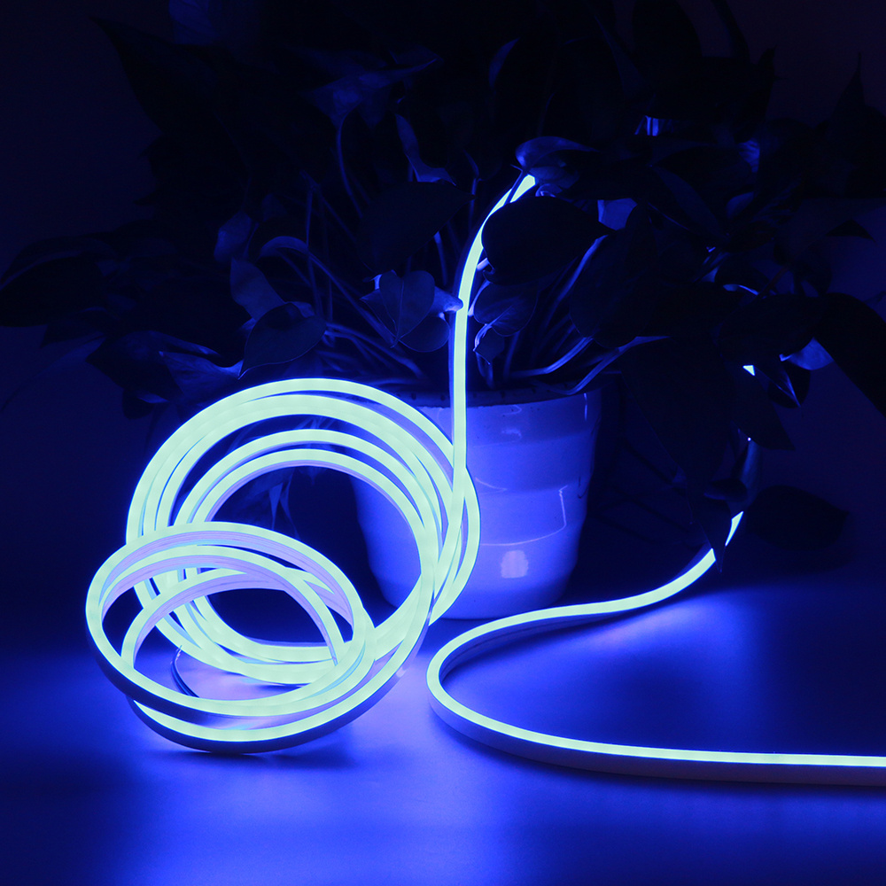 Led side bend neon flex white waterproof dream color RGB pixel Flat Horizontal 6*12mm 12V 24V flex rope lights