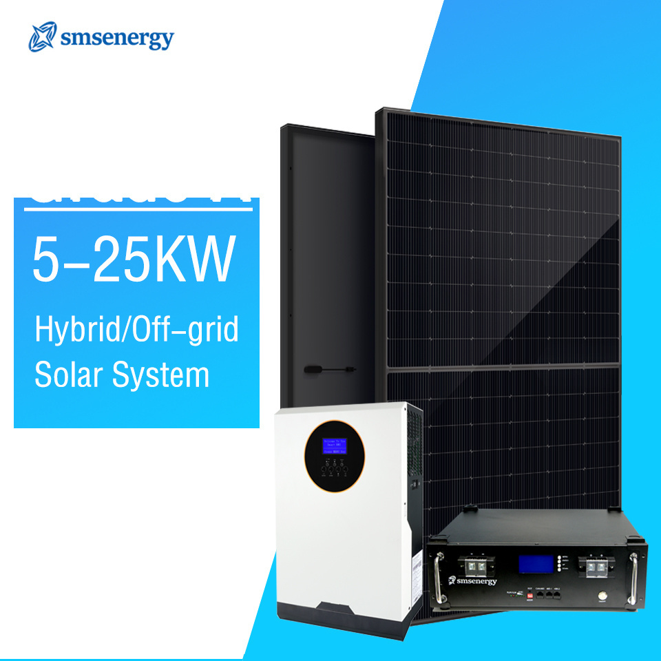 3Kw 5Kw 8Kw 10Kw 15Kw 25Kw Solar Panels Inverter Home Energy Storage Lifepo4 Battery Pack Solar System Home Power