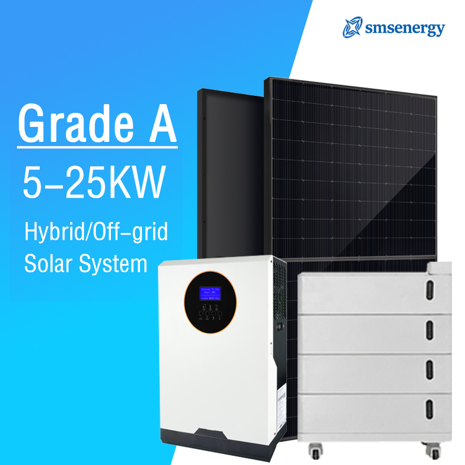 Sms Solar Inverter Price List With Battery 5Kw 10Kw 12Kw 15Kw 20Kw  25Kw Solar Panel System For Home Energy Storage Systems