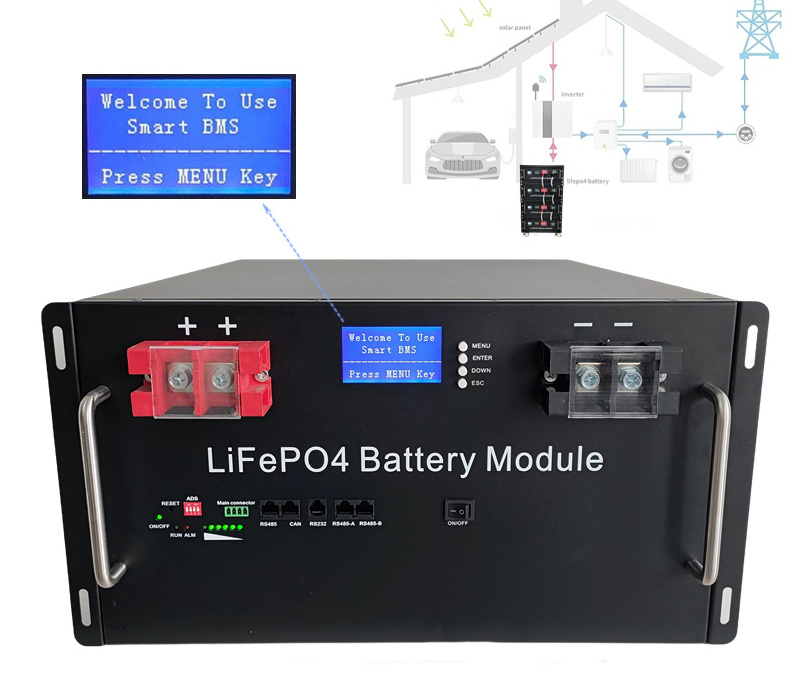 Hot Africa 48V 100ah 200ah 5KWH 10KWH Rechargeable Solar Powered lifepo4 battery with Smart bms for home Energy Storage Battery