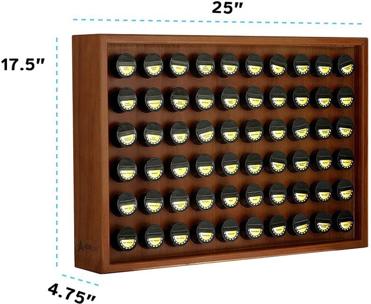 2021 New Style 60 Jars Cube Spice Rack 6 Tier Herb And Spice Shelf Wooden Wall Mounted Spice storage holder Rack For Kitchen