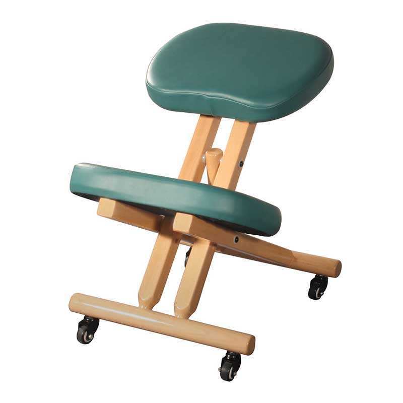 2022 Wooden Kneeling Chair Adjustable Ergonomic Portable Knee Stool for Home and Office Mobile Angled Posture Seat with Wheels