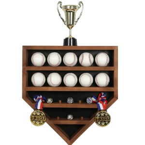 Custom Baseball Display Case 10 Baseball and Tournament Championship Ring Display Case Sport Goods Box Display Stand Souvenirs