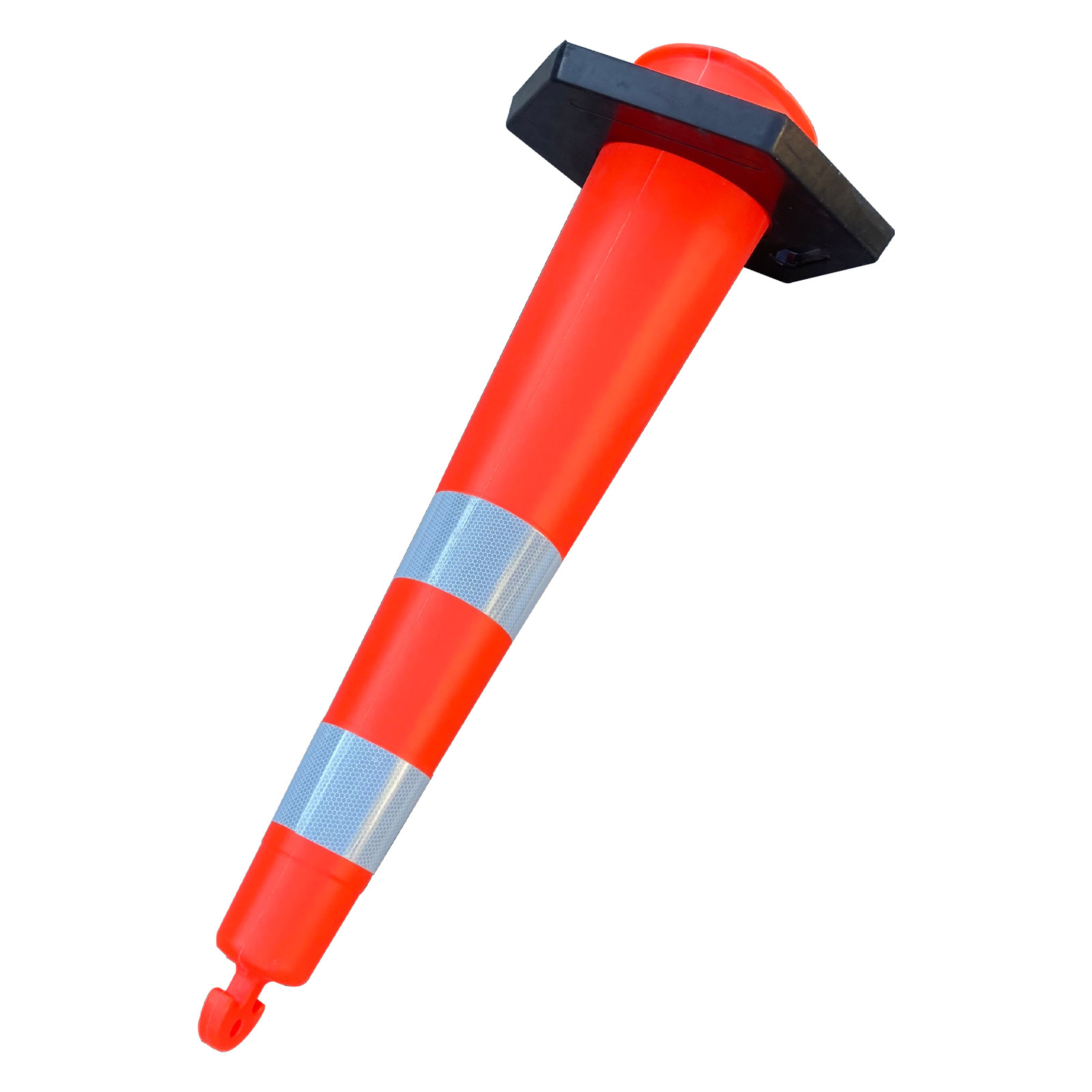 PE Plastic Road safety reflective parking guide marker post traffic channelize Delineator warning post with Weighted Rubber base