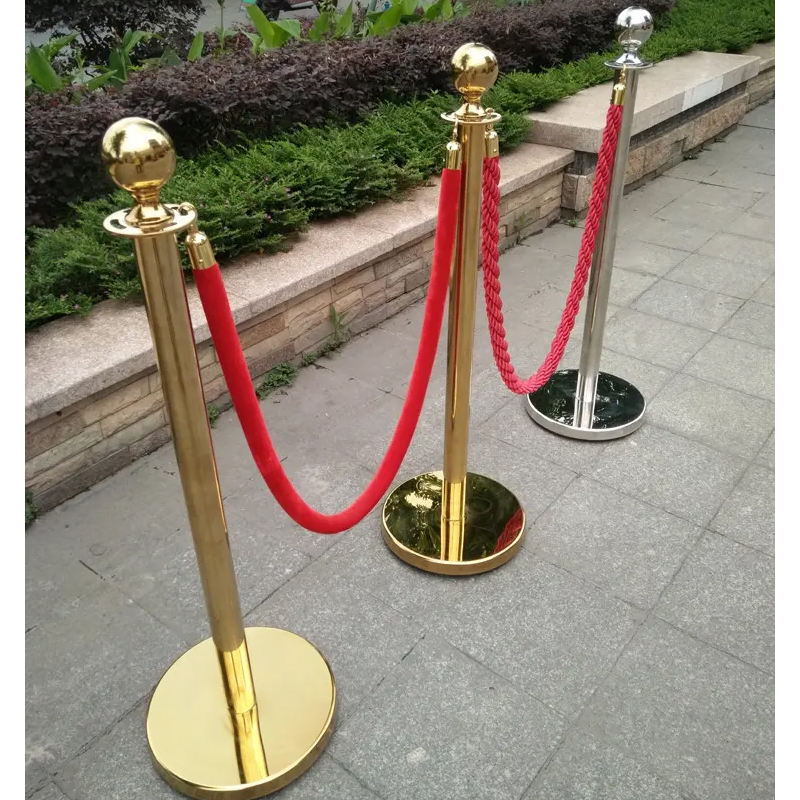 Stainless Steel Queue Barrier Stand retractable rope stanchions