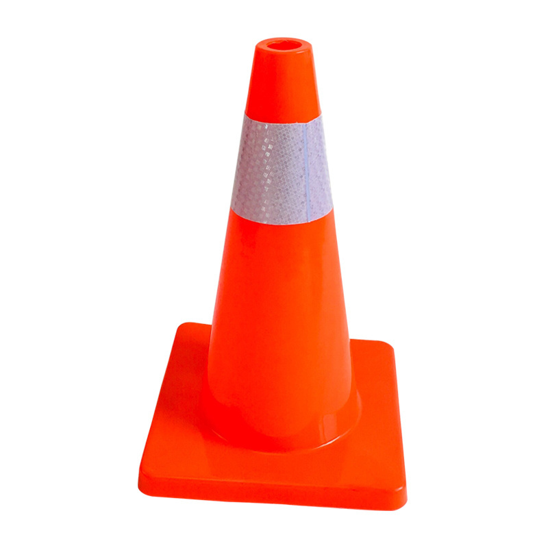 42cm Heigh 280 x 280mm base Visible  PVC Used Traffic Road Safety Cones