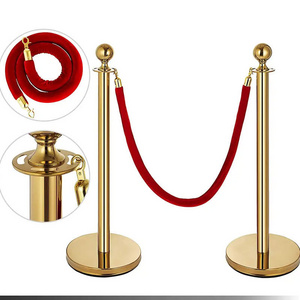 Stainless Steel Queue Barrier Stand retractable rope stanchions