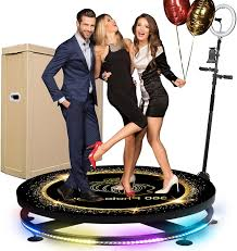 360 Photo Booth, 360 Camera Booth Automatic Spin with Slow Motion and Adjustable Selfie Platform Stand Perfect for Rent, wedding