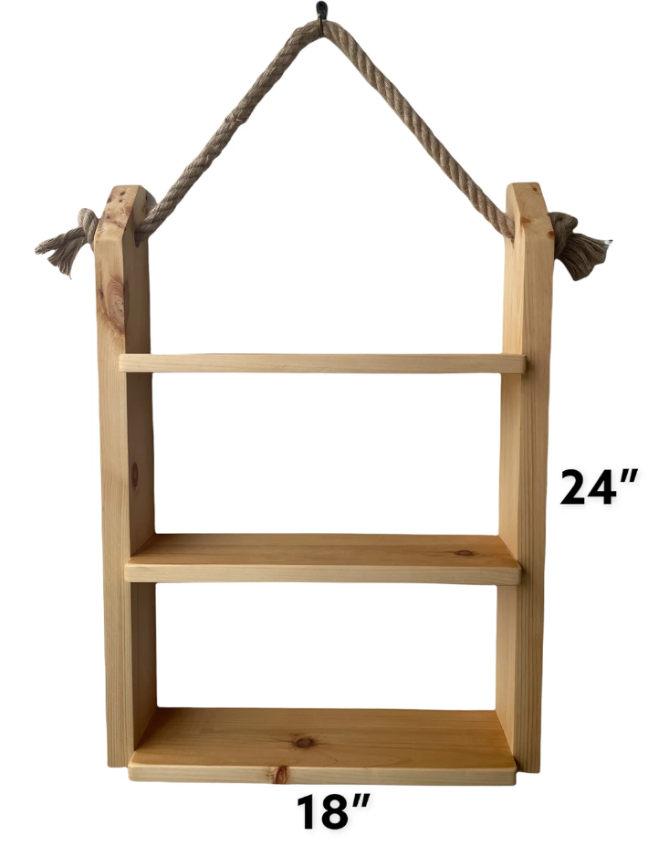 3 tiers wooden bathroom shelves wall mounted rope rack hanging shelf floating shelves for wall corner