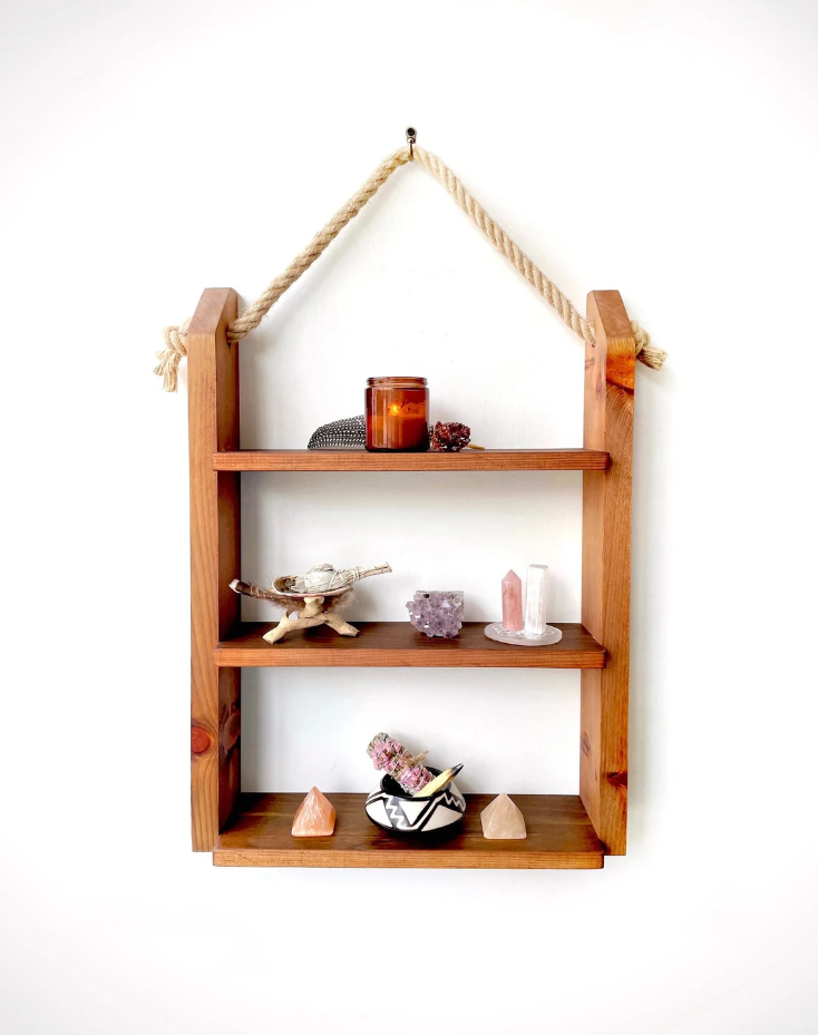 3 tiers wooden bathroom shelves wall mounted rope rack hanging shelf floating shelves for wall corner