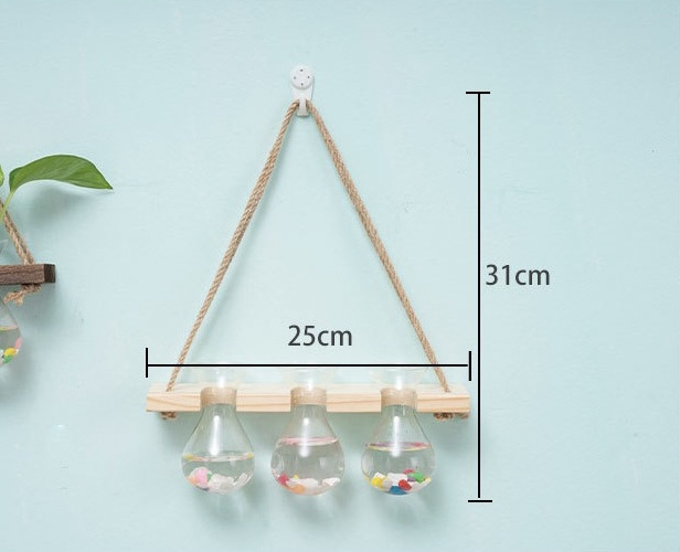 1 tier 3 tier hydroponic plant vases wall mounted hanging flower vase stand plant test tube wooden stand