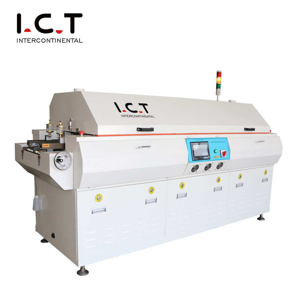 ICT04 4 Zone Desktop Reflow Oven Miner, Manual SMT Reflow Oven Machine, Table Top Small Reflow Oven Mini China Manufacturers