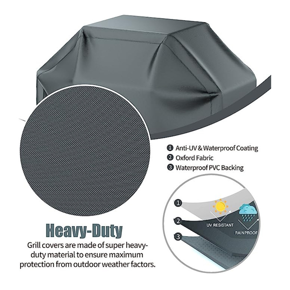 Weather Resistant, Rip-Proof, Anti-UV, Fade Resistant Gas Grill Cover Heavy Duty Waterproof For 58