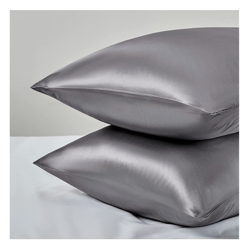 2023 Smooth Sleeping Silk Satin Pillow Covers Queen Envelope Set of 2 Pack 20