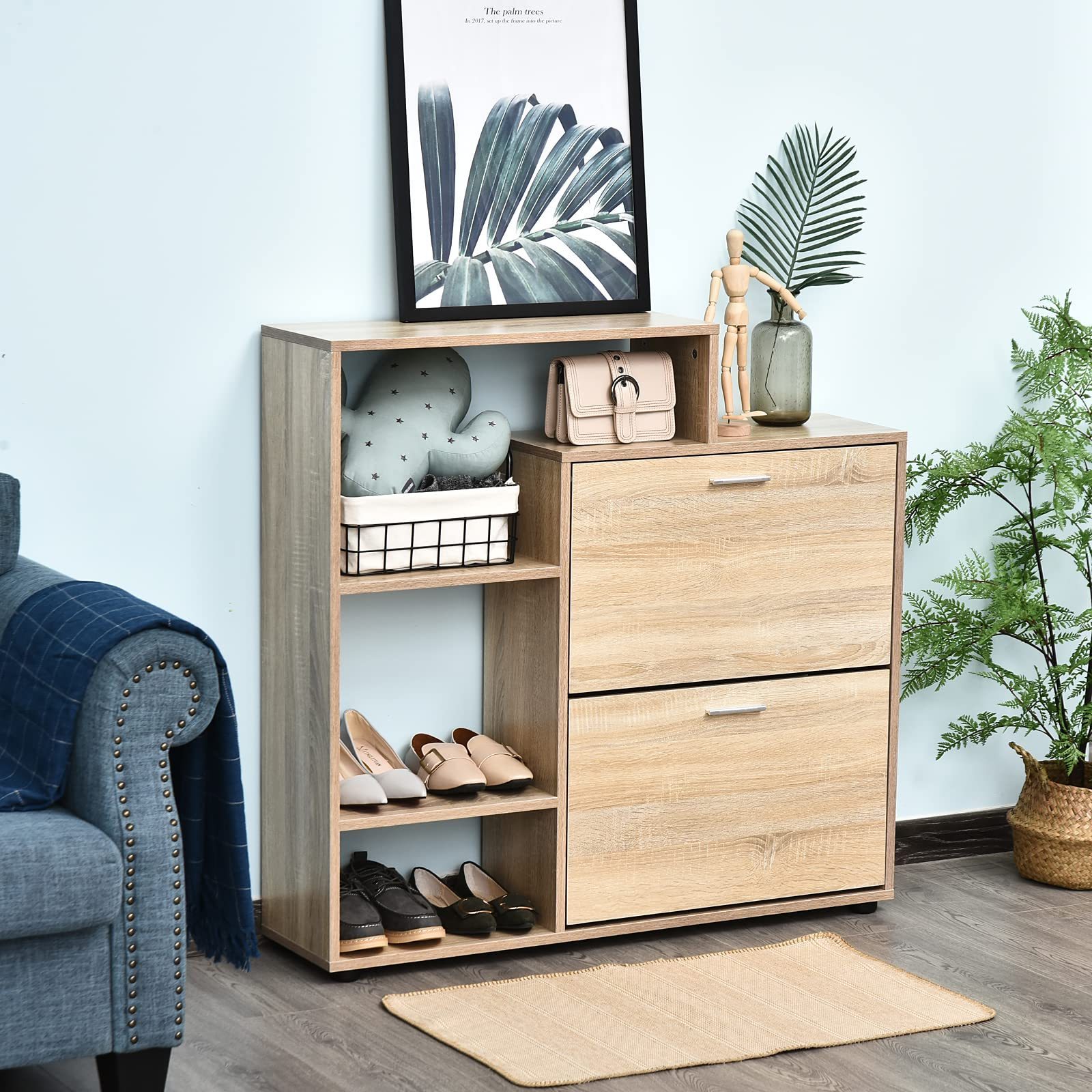 wooden shoe cabinet wood with drawers for living room storage cabinet with flip drawers freestanding organizer for entry