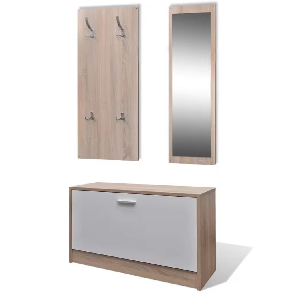 shoe cabinet set with mirror for living room with flip drawer freestanding organizer shoe cabinet storage for Entrance