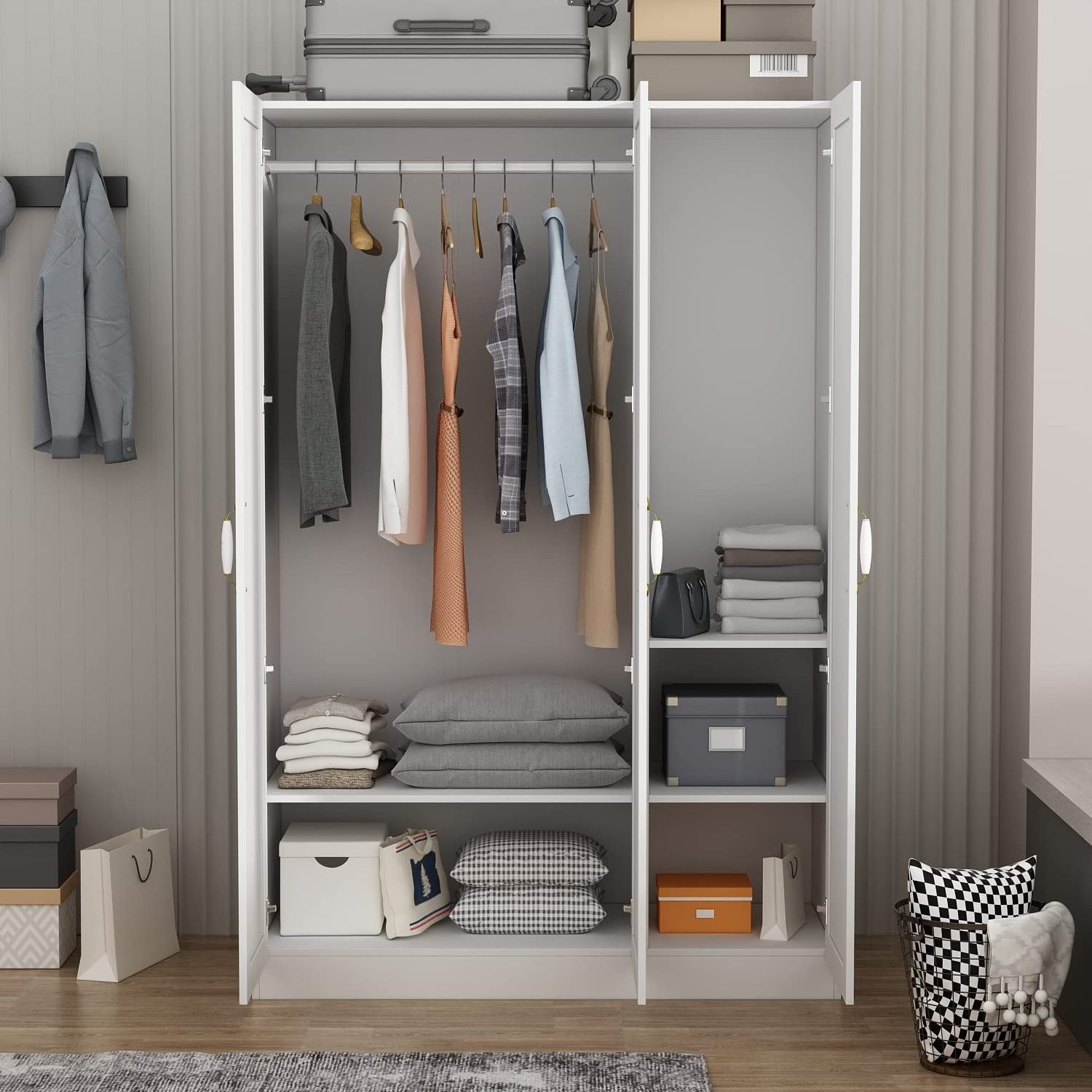 wood closet organizer kit shelving system standard armoire closet wardrobe with storage wardrobe cabinet