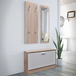 shoe cabinet set with mirror for living room with flip drawer freestanding organizer shoe cabinet storage for Entrance