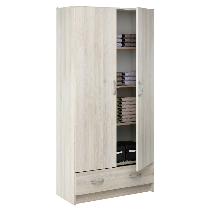 Modern design two doors  Bedroom Wardrobe Designs With Lock Sets and drawer