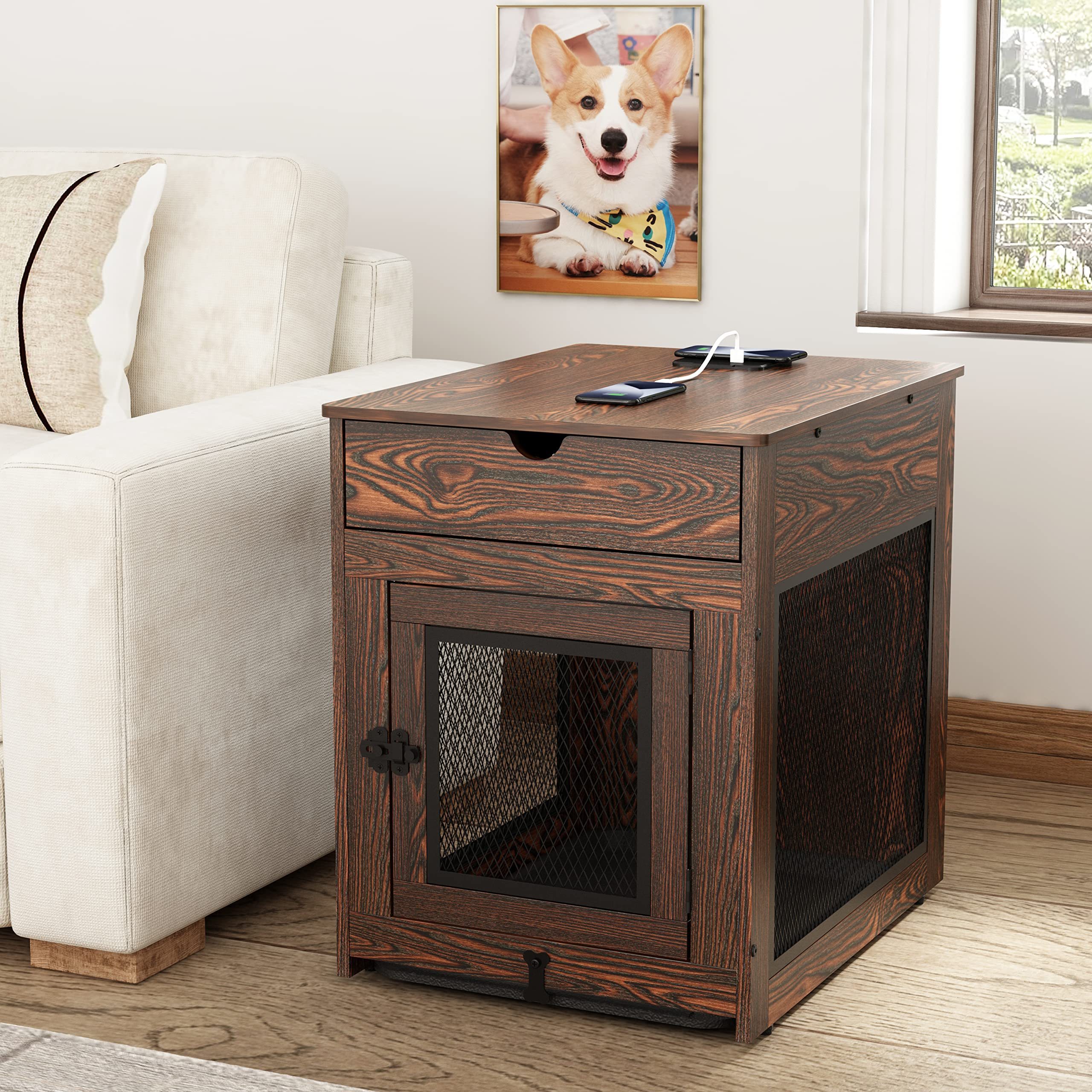 indoor dog car kennel pet crates cage petit table de salon cages for dogs living room furniture