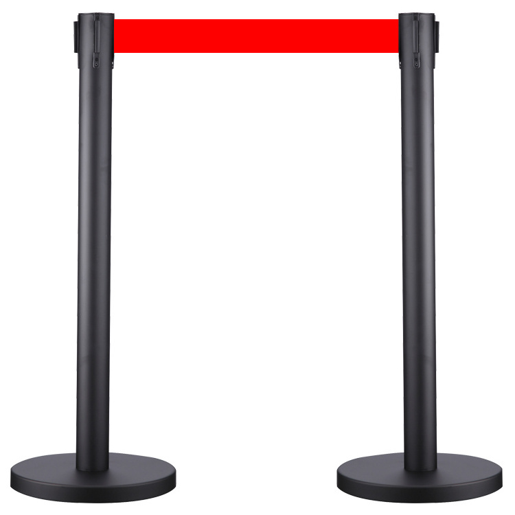 Events Queue Posts Premium Steel Pole Heavy Duty Stanchion Crowd Control Post Barrier With Retractable Belt