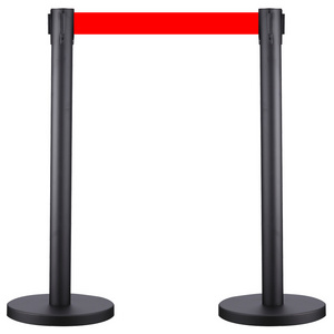 Events Queue Posts Premium Steel Pole Heavy Duty Stanchion Crowd Control Post Barrier With Retractable Belt