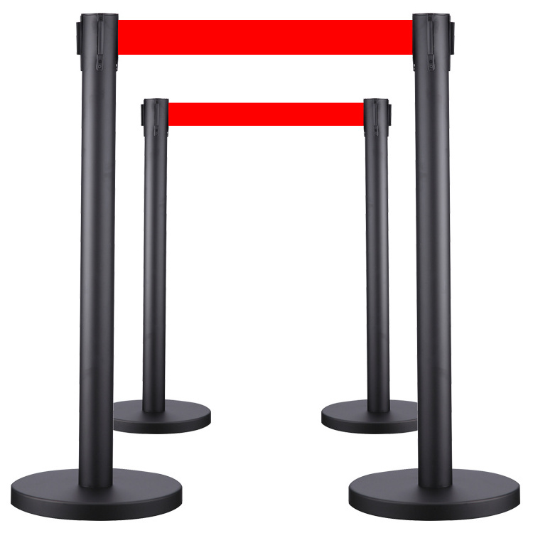 Retractable Stainless Steel Queue Stanchion Pole ,Concert Crowd Control Barrier Queue Stand for Sale