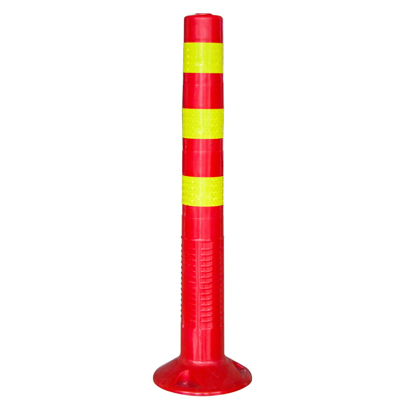 70cm High Flexible Plastic PE Warning Column Red Color Bollard