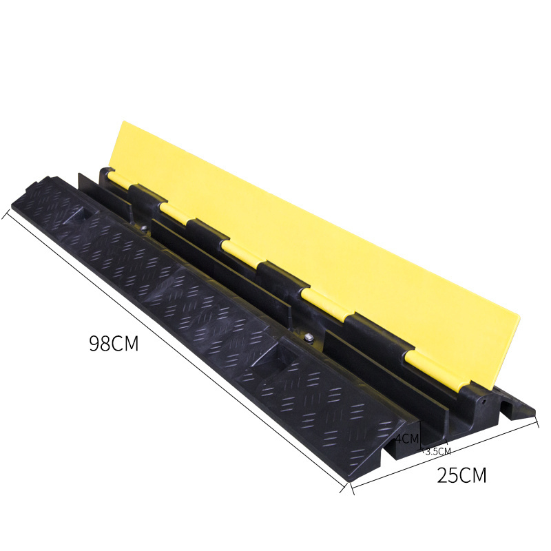 High Quality Speed Hump Big 2 Channel Ramp Black Plastic Cable Protector