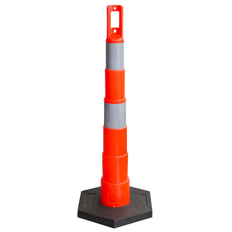 Highly Visible Road Safety Flexible Traffic Barrier Soft Delineator Warning Post