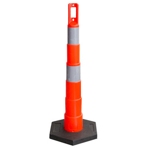 Highly Visible Road Safety Flexible Traffic Barrier Soft Delineator Warning Post