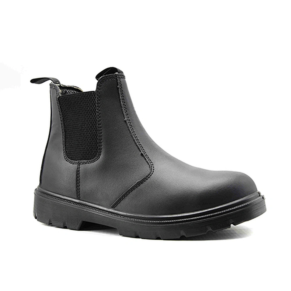 Non-Slip Black Work Leather Safety Boots For Men S1P SRC