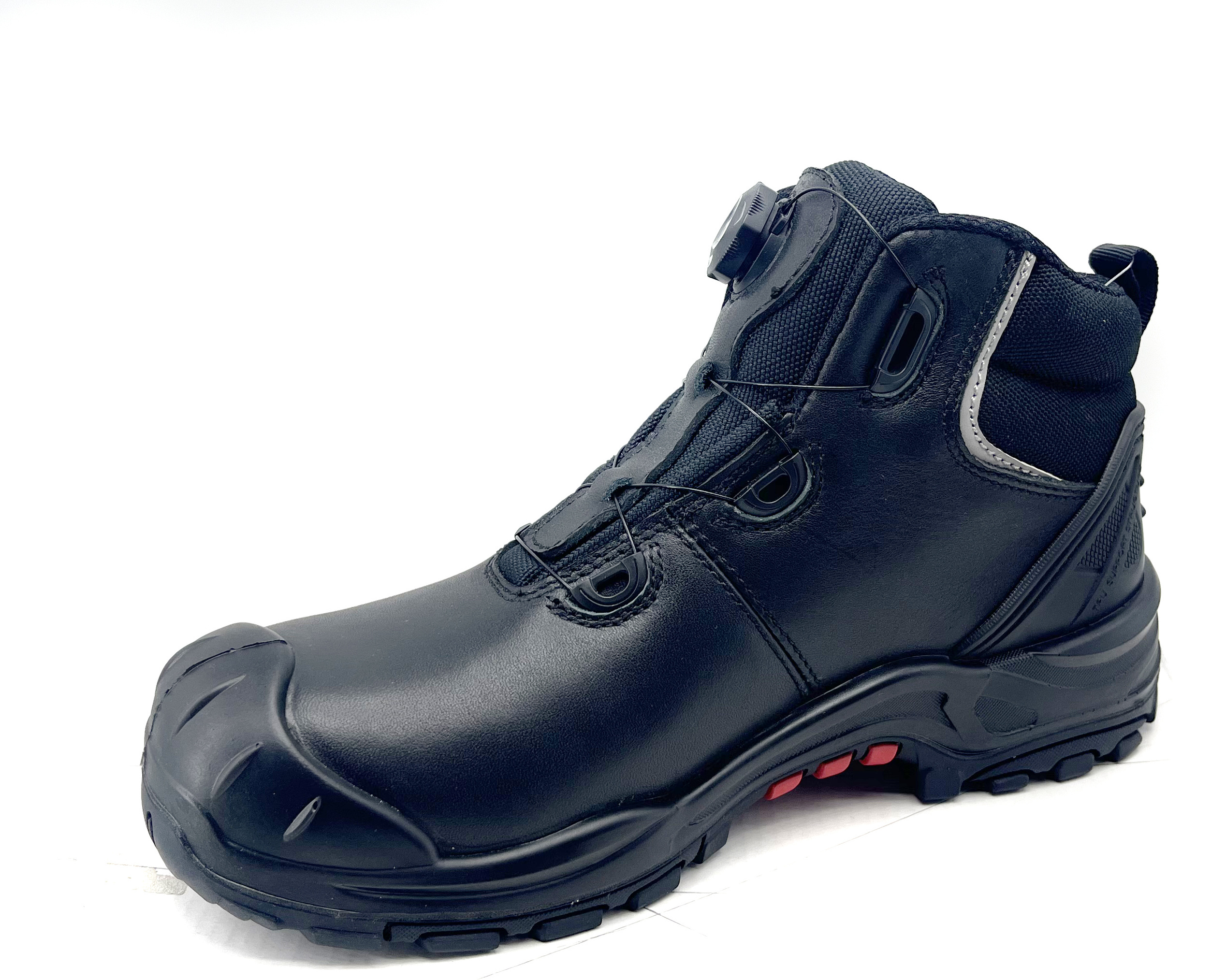 200J Composite Toe Cap Safety Boots Work Shoes Black Waterproof Leather Work Boots